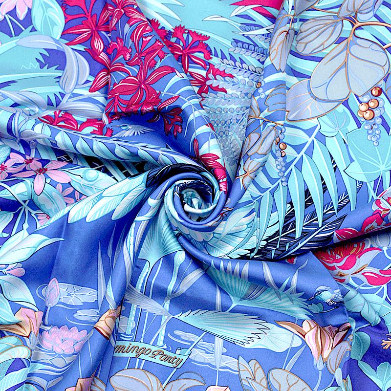 Hermes Scarf "Flamingo Party" by Laurence Bourthoumieux 90cm Silk | Carre Foulard