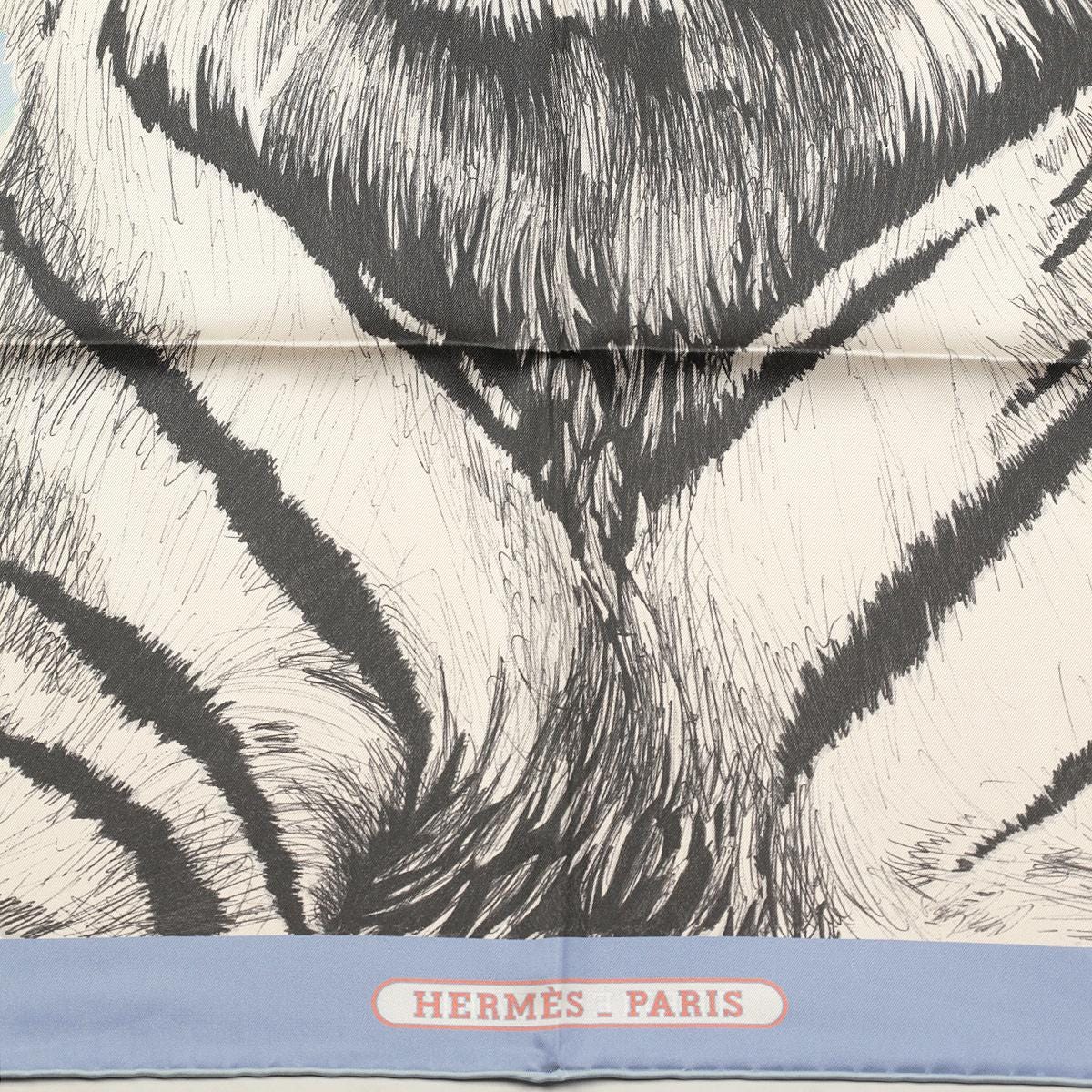 Hermes Scarf "Tigre Royal" by Christiane Vauzelles 90cm Silk Double Face Carre