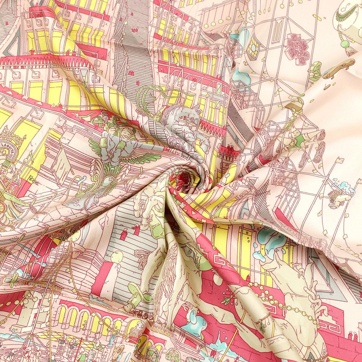 Hermes Scarf "Legende du Cheval a Plumes" by Ugo Gattoni 90cm Silk | Foulard Carre