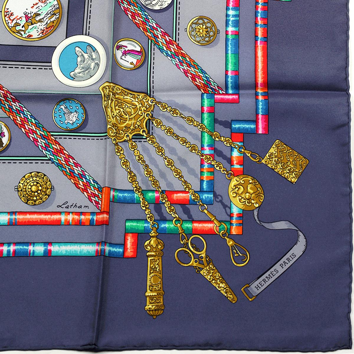 Hermes Scarf "Petite Main" by Caty Latham 90cm Silk | Carre Foulard