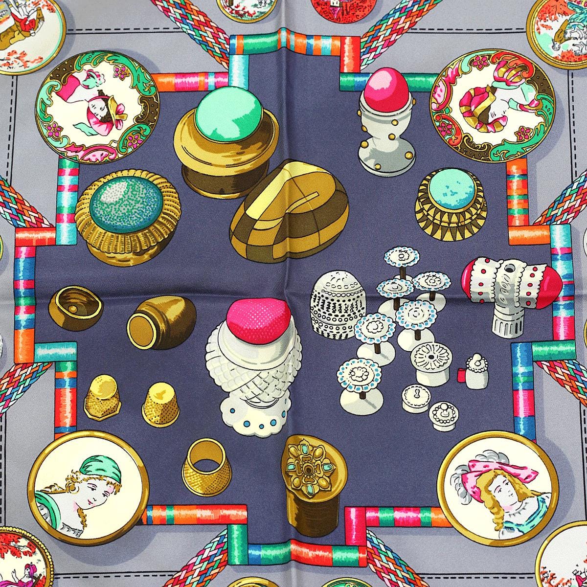 Hermes Scarf "Petite Main" by Caty Latham 90cm Silk | Carre Foulard