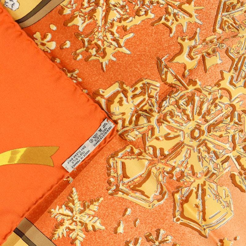 Hermes Scarf Jacquard "Neige d'Antan" by Caty Latham 90cm Silk | Carre Foulard