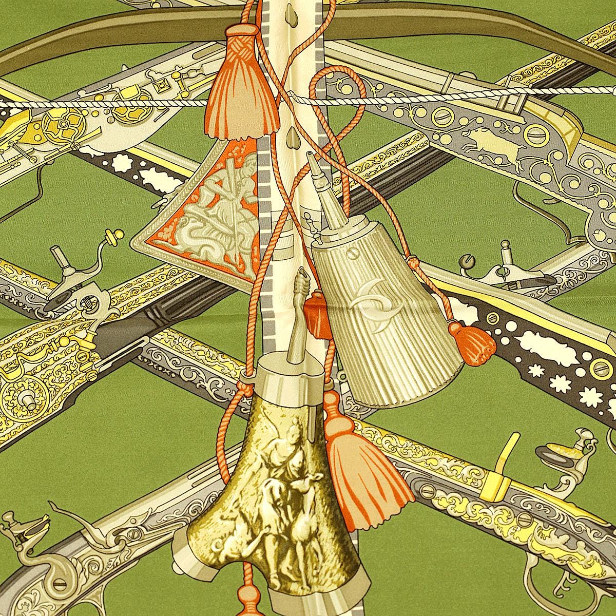 Hermes Scarf "Diane" by Henri de Linares 90cm Silk | Carre Foulard