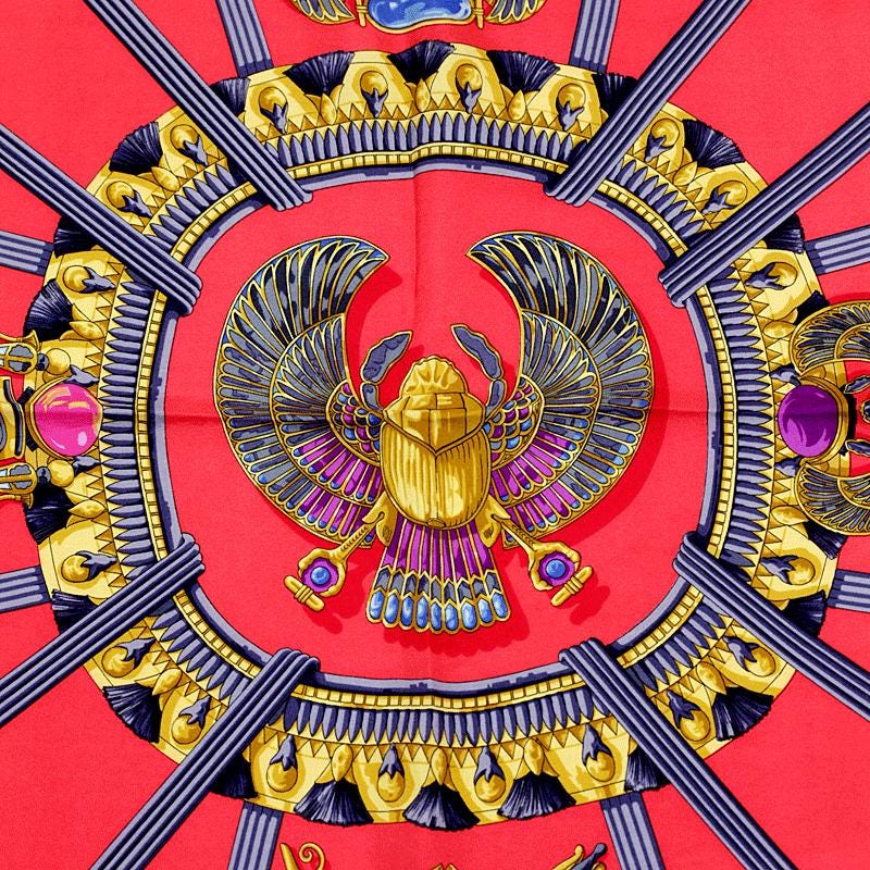 Hermes Scarf "Egypte" by Caty Latham 90cm Silk