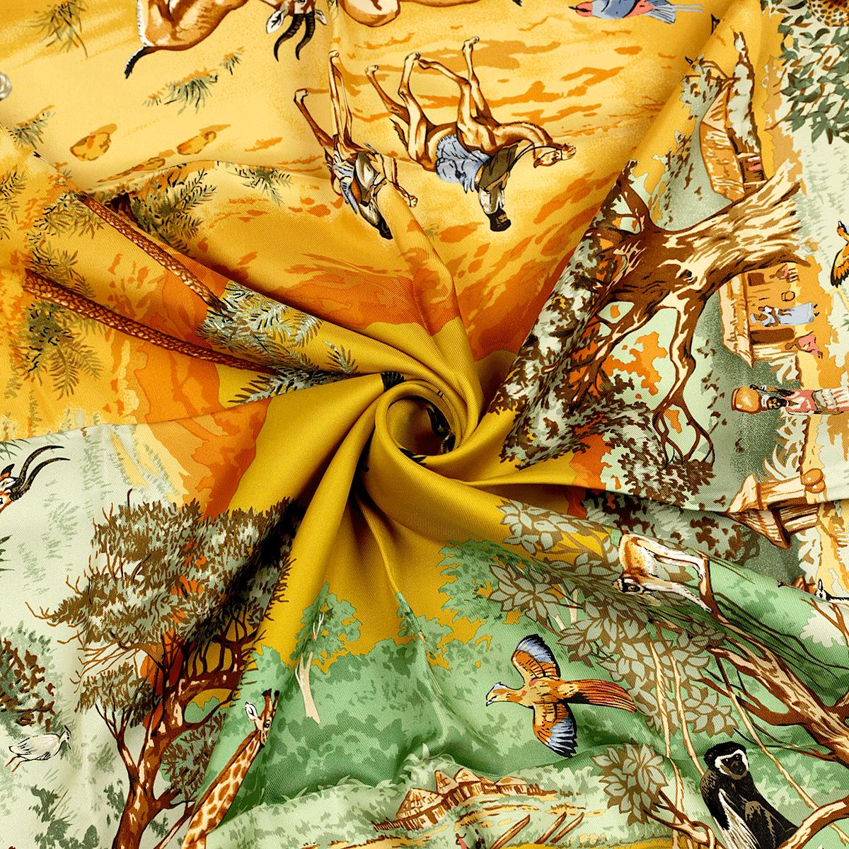 Hermes Scarf "Africa" by Robert Dallet 90cm Silk | Carre Foulard