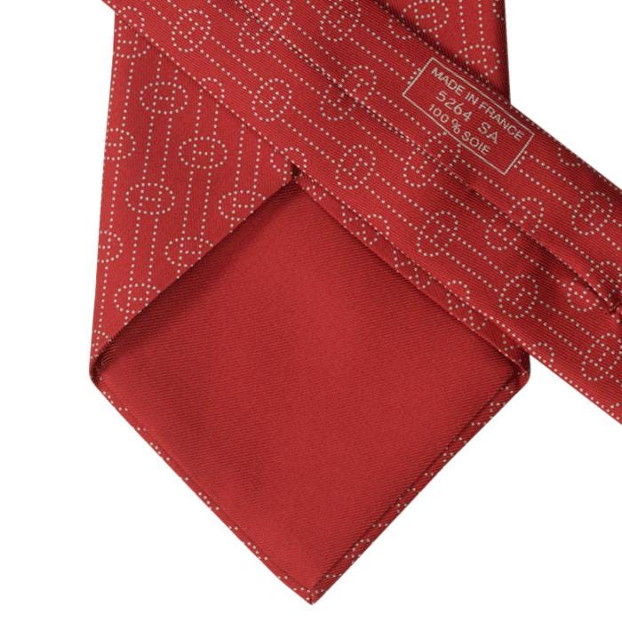 Hermes Men's Silk Tie H Geometric Pattern 5264 | Necktie Cravate
