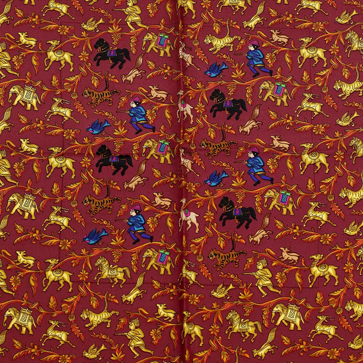 Hermes Scarf "Chasse en Inde" by Michel Duchene 90cm Silk | Carre Foulard