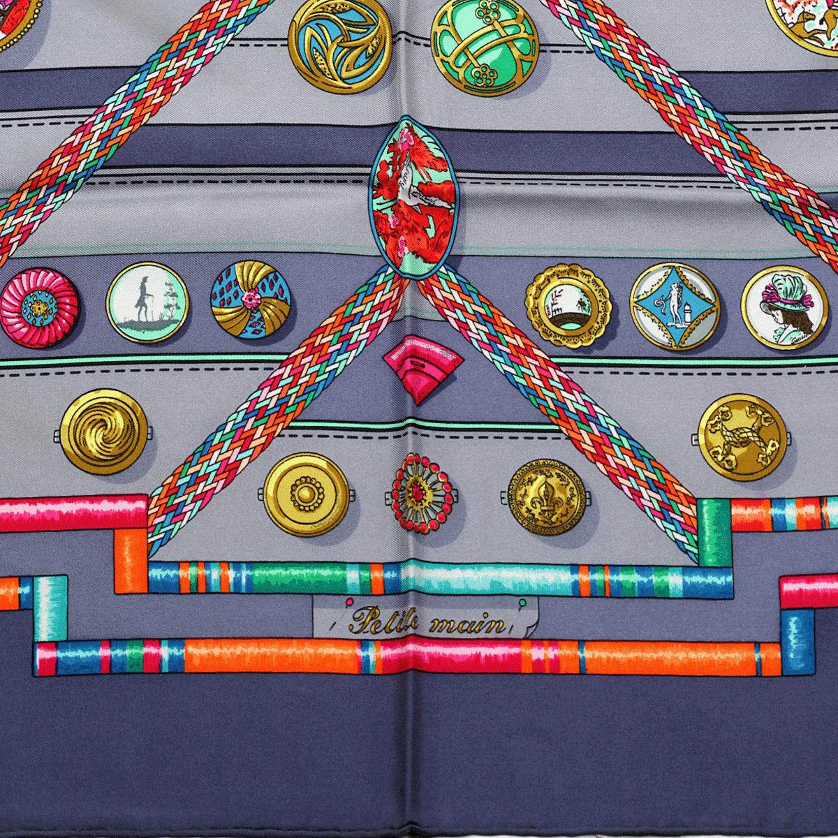 Hermes Scarf "Petite Main" by Caty Latham 90cm Silk | Carre Foulard