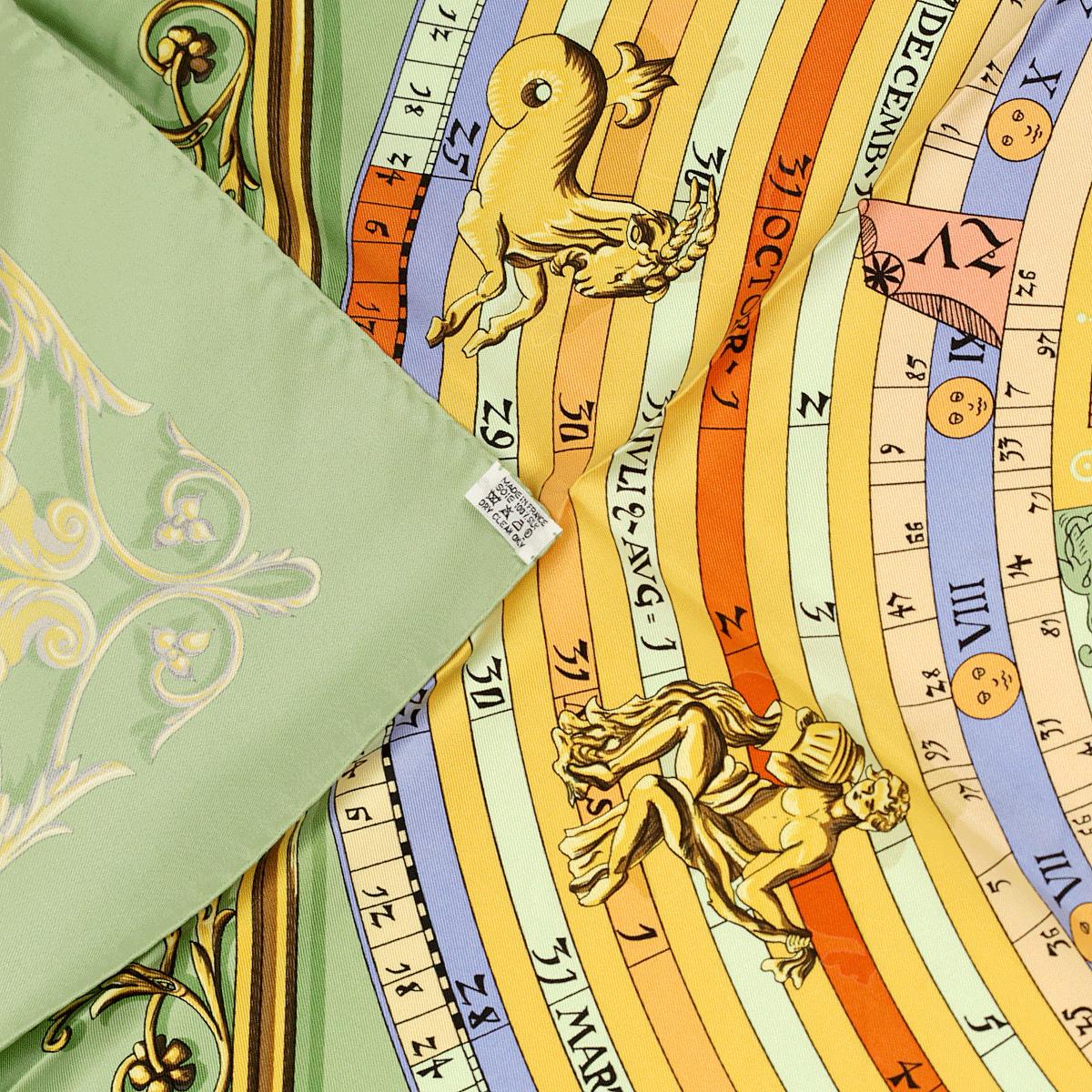 Hermes Scarf "Astrologie" by Françoise Façonnet Vintage 90cm Silk | Carre Foulard