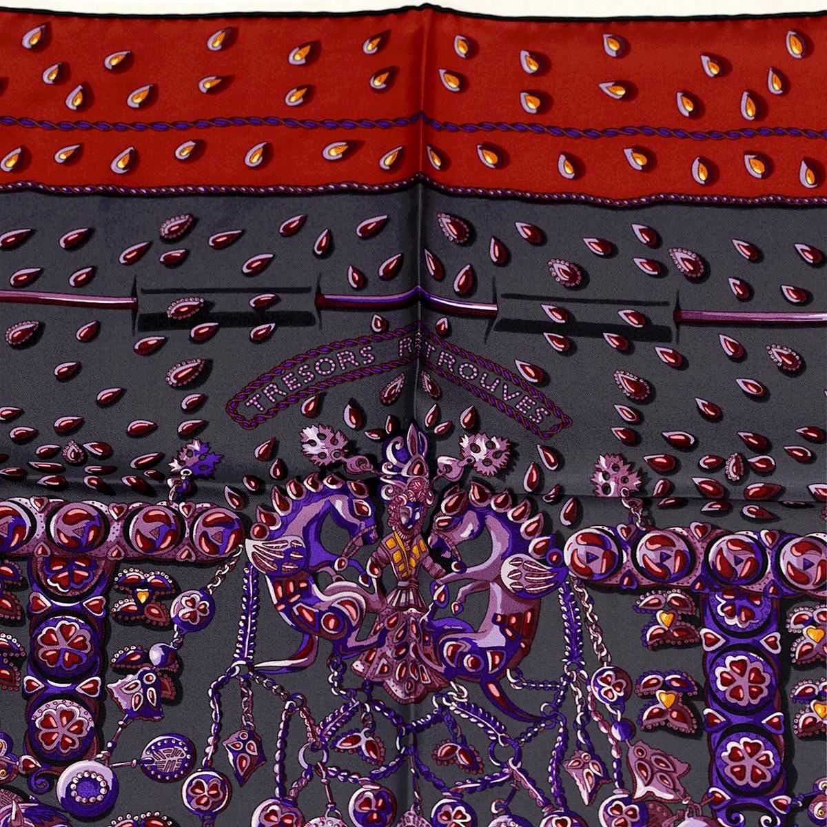 Hermes Scarf "Tresors Retrouves" by Annie Faivre 90cm Silk | Carre Foulard
