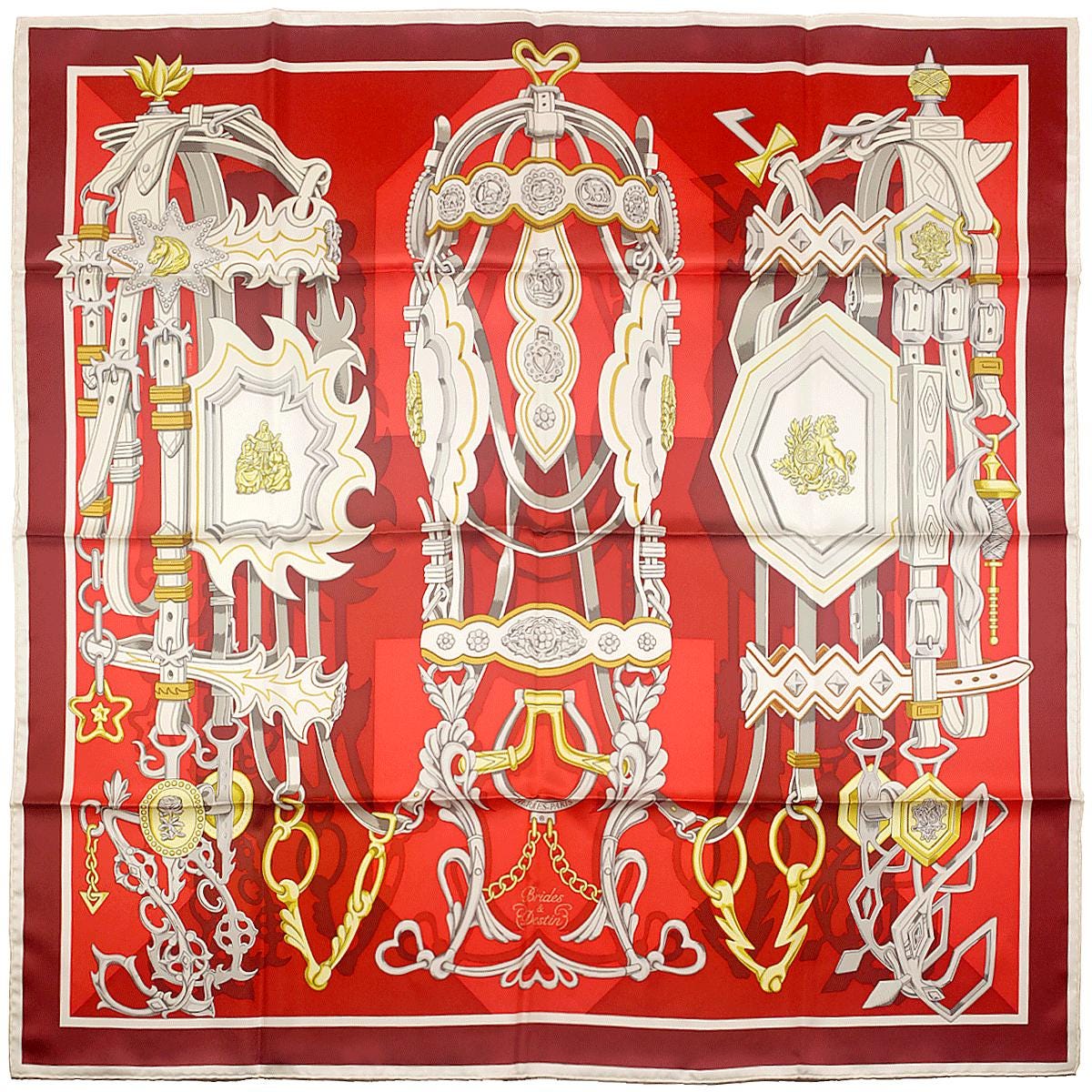 Hermes Scarf "Brides et Destin" by Daiske Nomura 90cm Silk | Carre Foulard