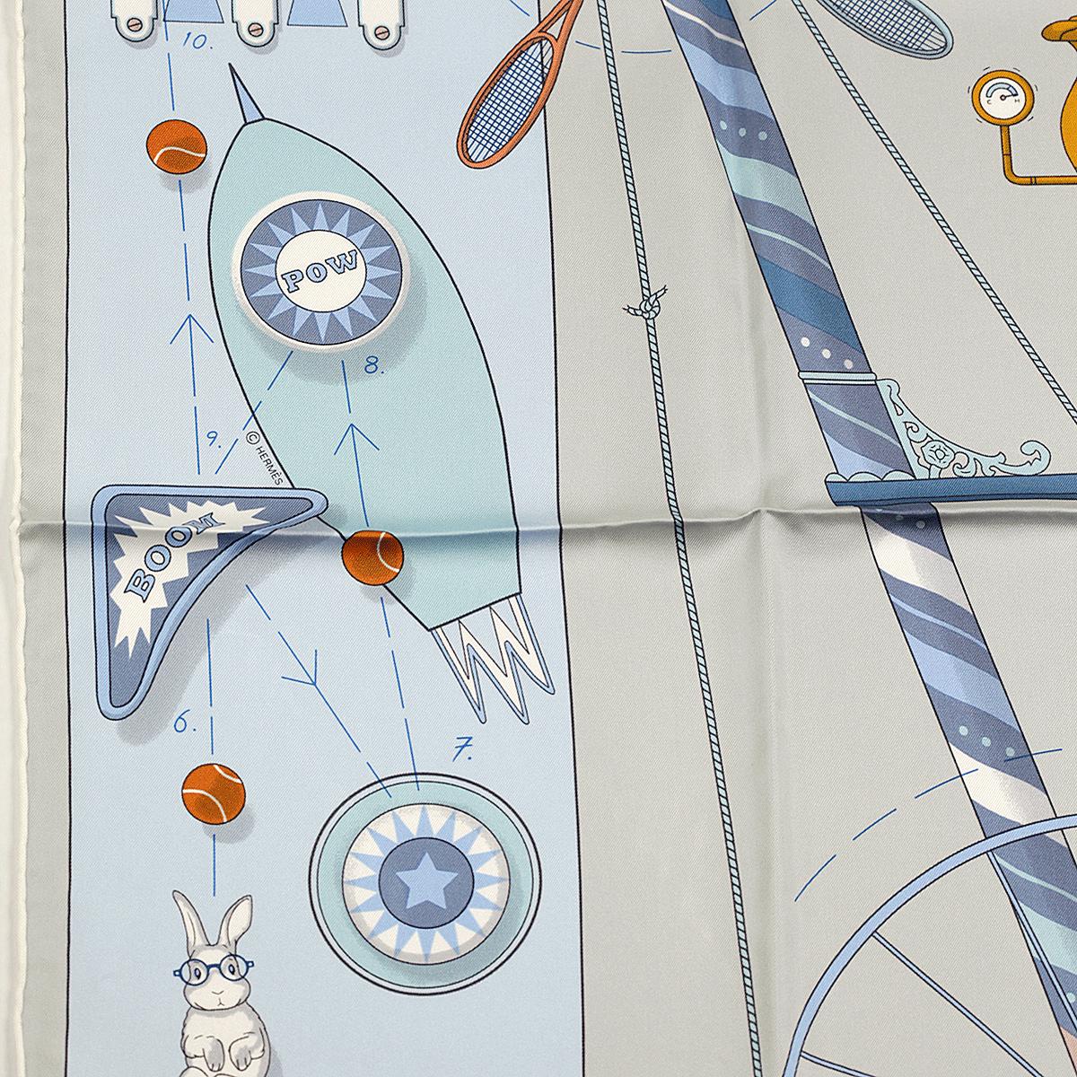 Hermes Scarf "Tea for Two" by Jonathon Burton 90cm Silk | Carre Foulard