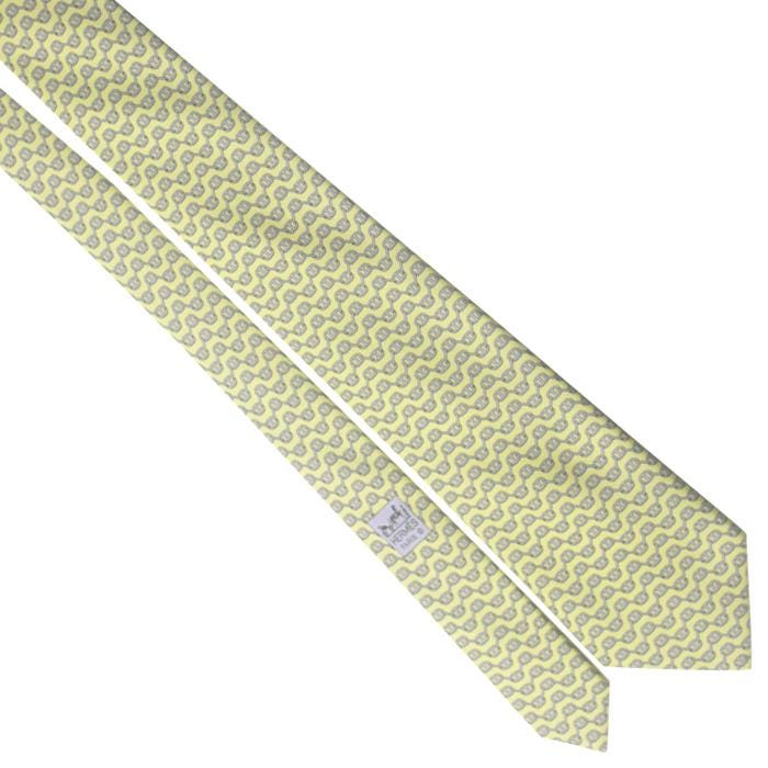 Hermes Men's Silk Tie Chaine d'Ancre Pattern 5325 | Necktie Cravate