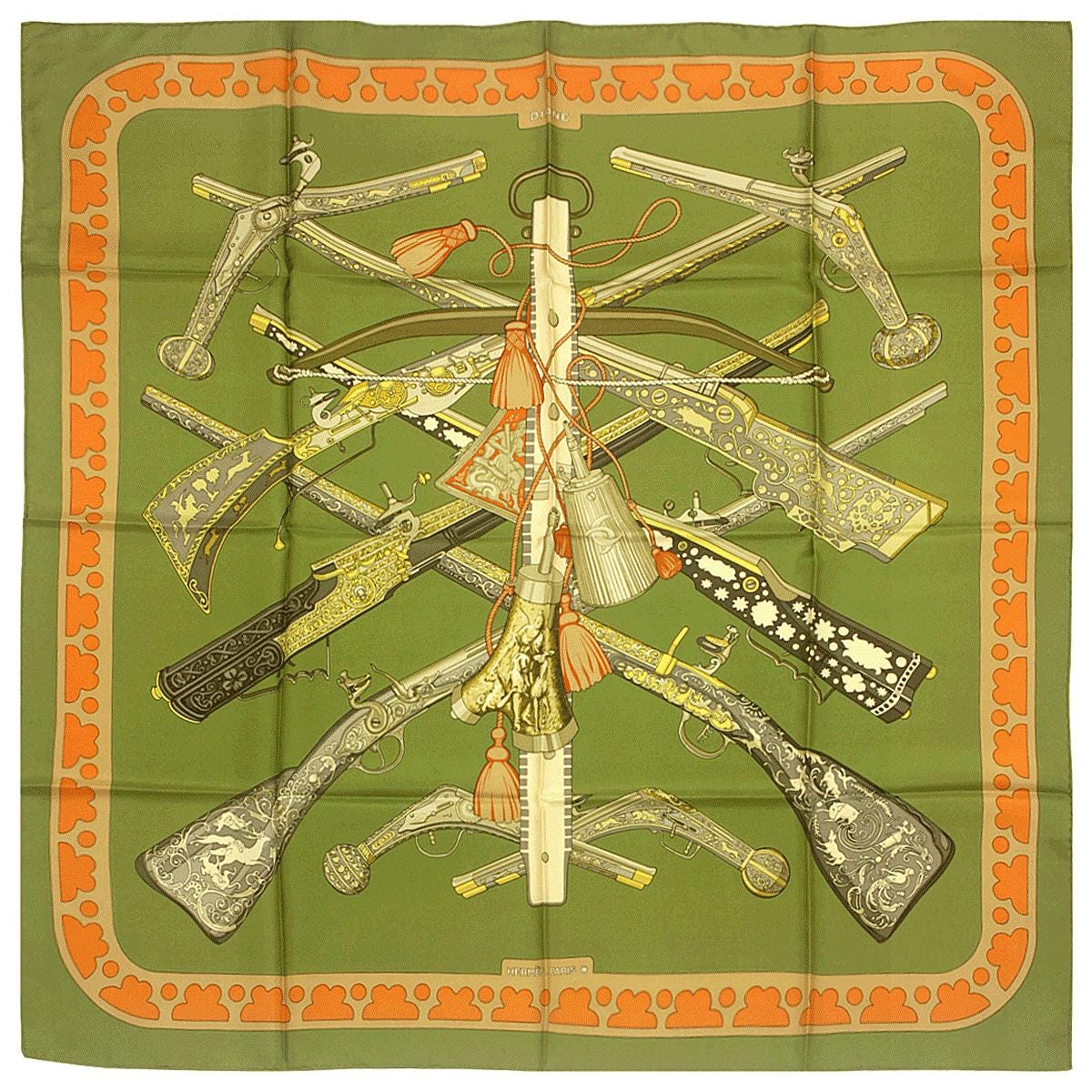 Hermes Scarf "Diane" by Henri de Linares 90cm Silk | Carre Foulard