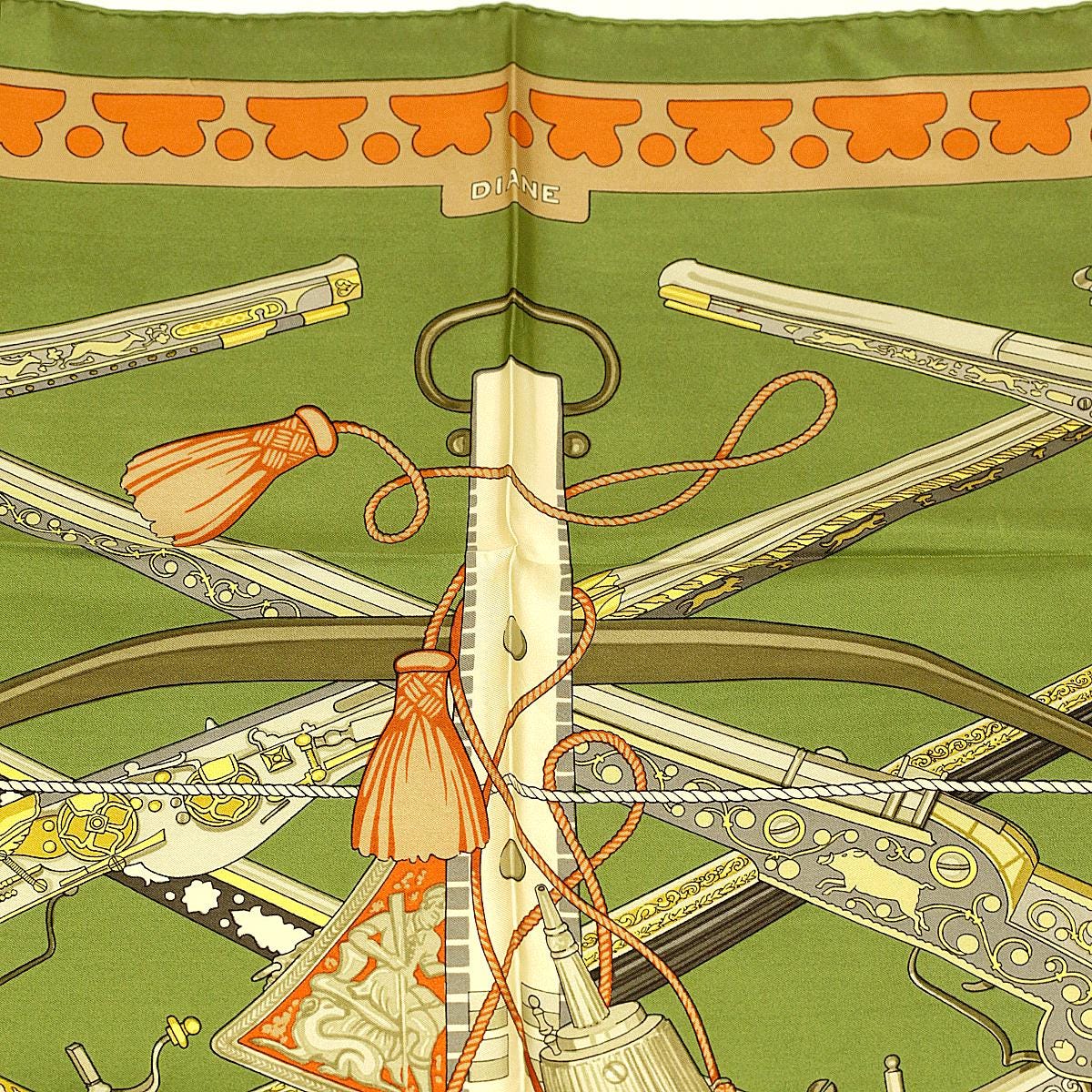 Hermes Scarf "Diane" by Henri de Linares 90cm Silk | Carre Foulard