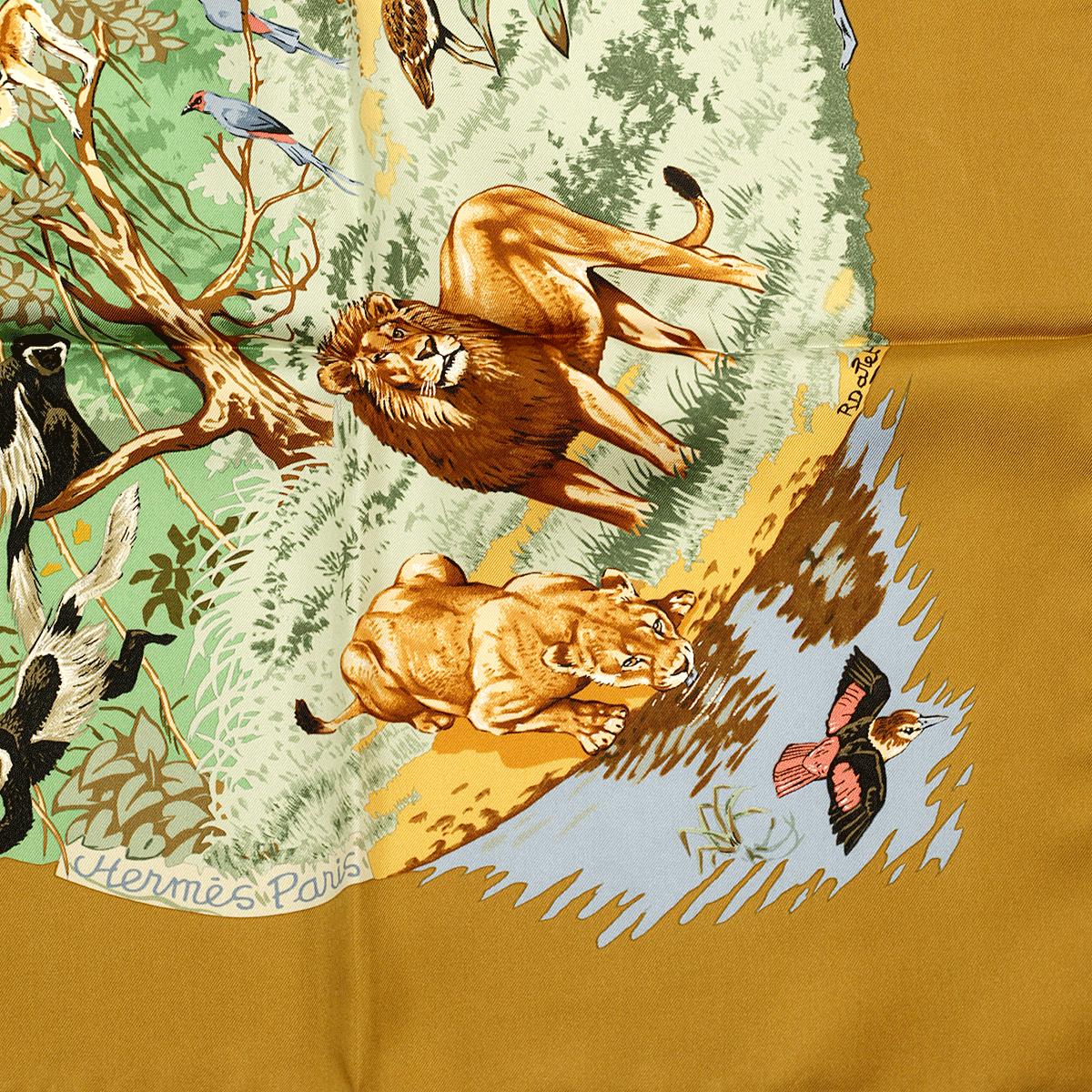 Hermes Scarf "Africa" by Robert Dallet 90cm Silk | Carre Foulard