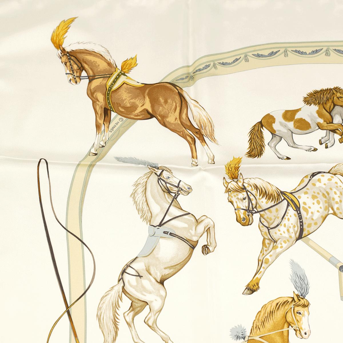Hermes Scarf "En Piste" by Robert Dallet 90cm Silk | Foulard Carre