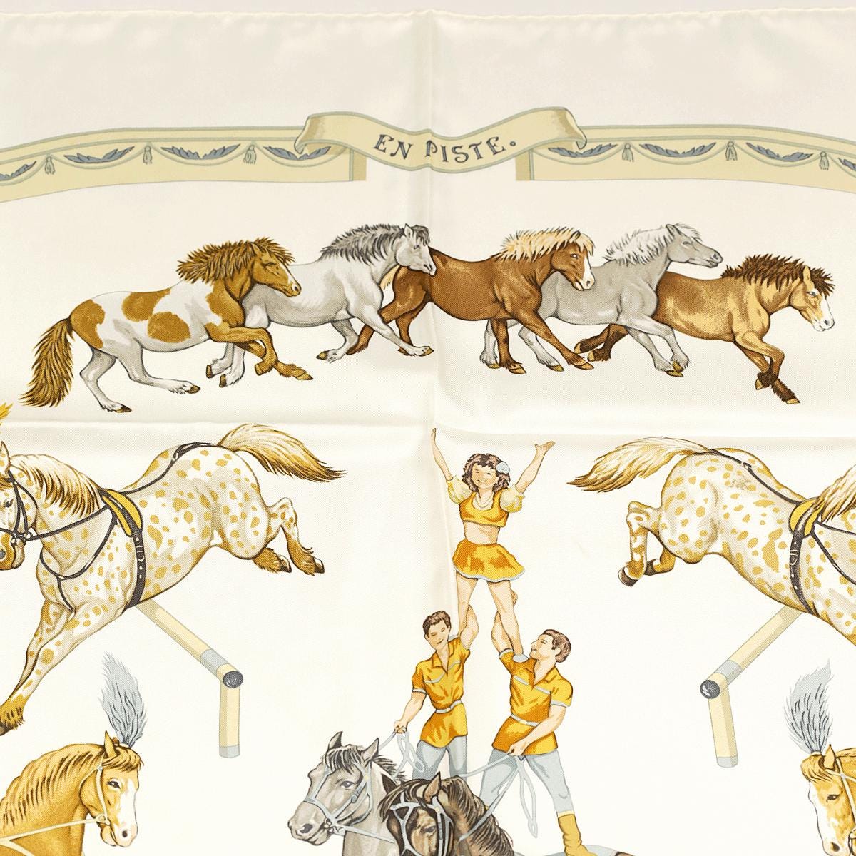 Hermes Scarf "En Piste" by Robert Dallet 90cm Silk | Foulard Carre