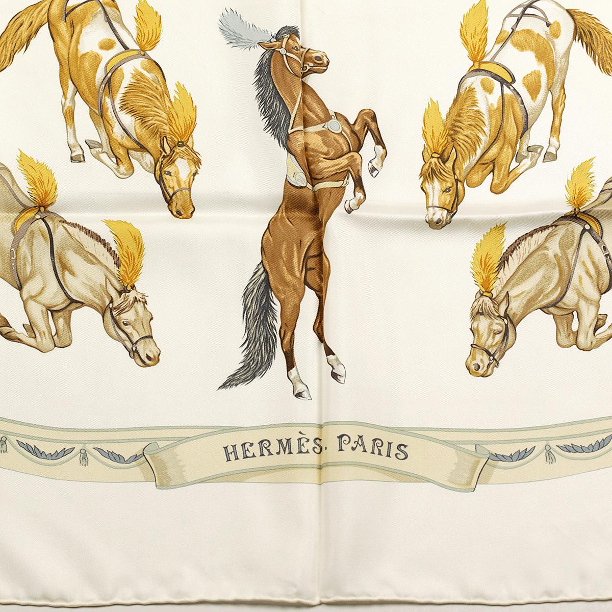 Hermes Scarf "En Piste" by Robert Dallet 90cm Silk | Foulard Carre