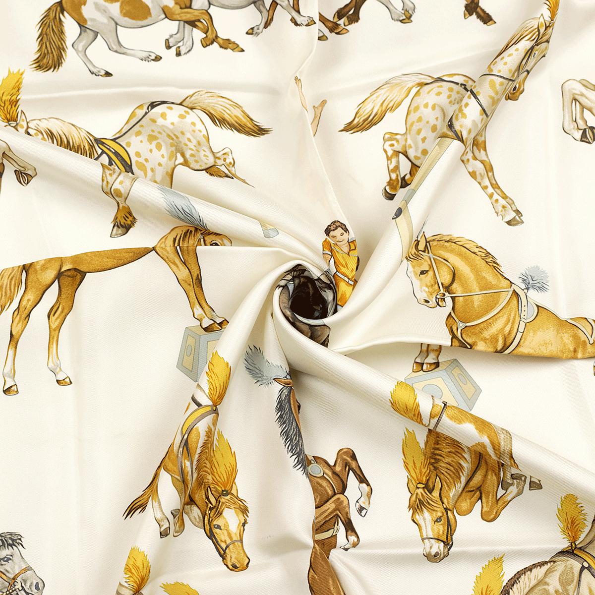 Hermes Scarf "En Piste" by Robert Dallet 90cm Silk | Foulard Carre