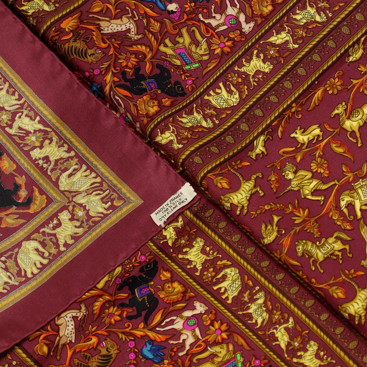 Hermes Scarf "Chasse en Inde" by Michel Duchene 90cm Silk | Carre Foulard