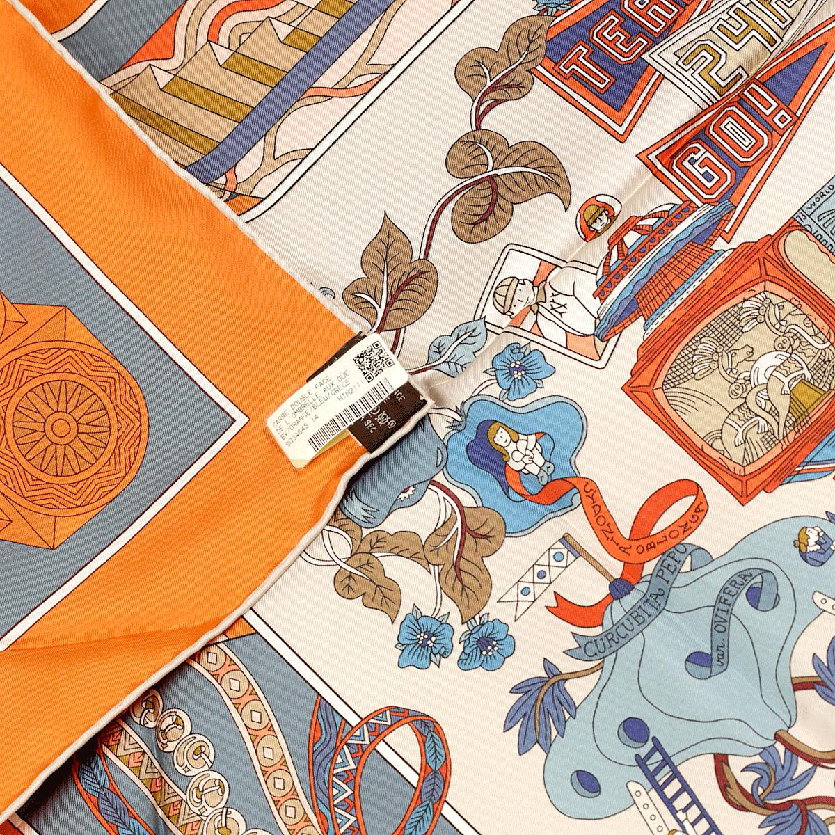 Hermes Scarf "De l'Ombrelle aux Duel" by Pierre Marie 90cm Silk Double Face Carre