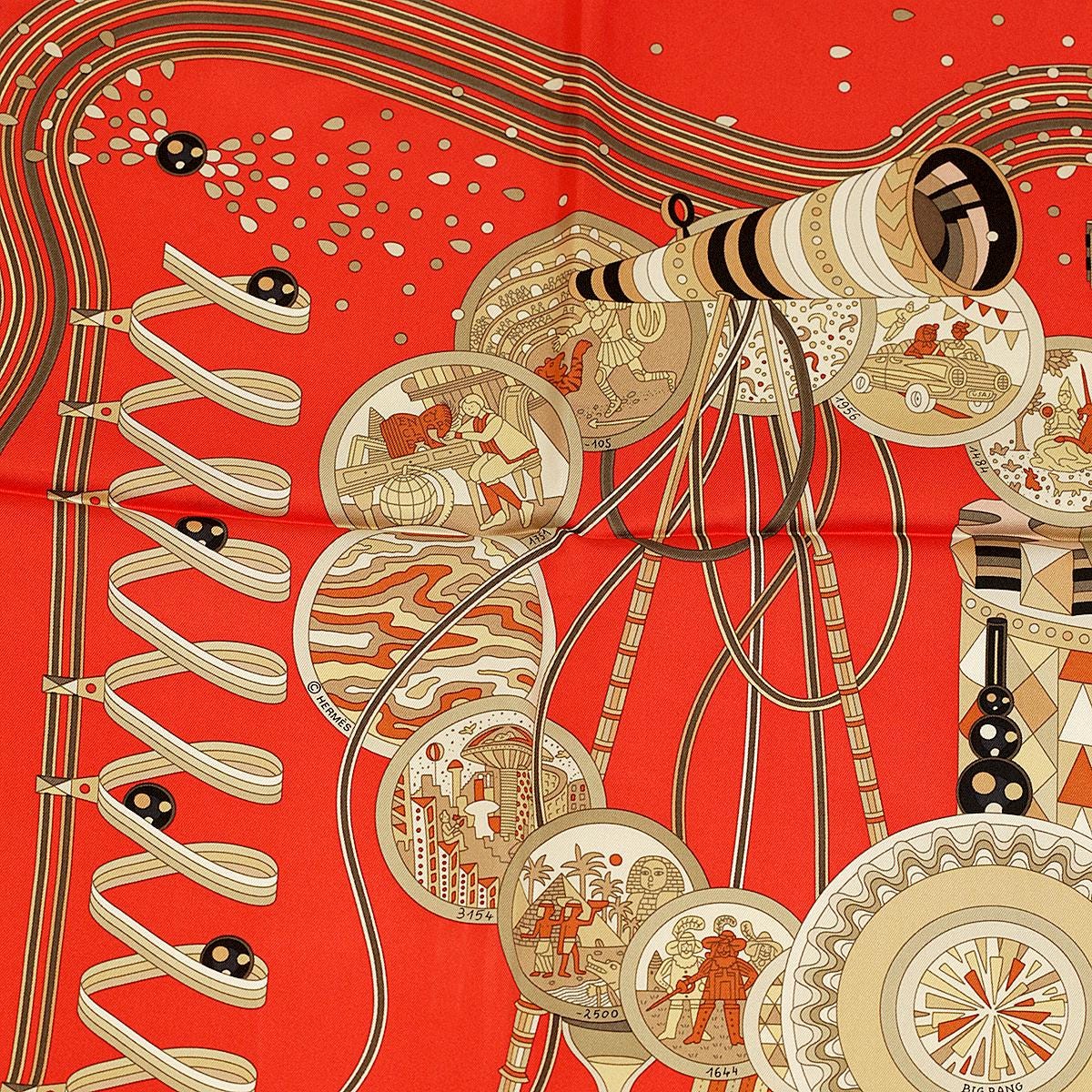 Hermes Scarf "Le Laboratoire du Temps" by Pierre Marie 90cm Silk | Carre Foulard
