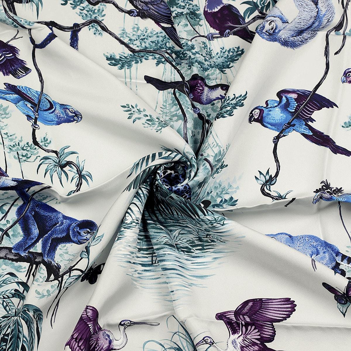 Hermes Scarf "Equateur" by Robert Dallet 90cm Silk | Wash Carre