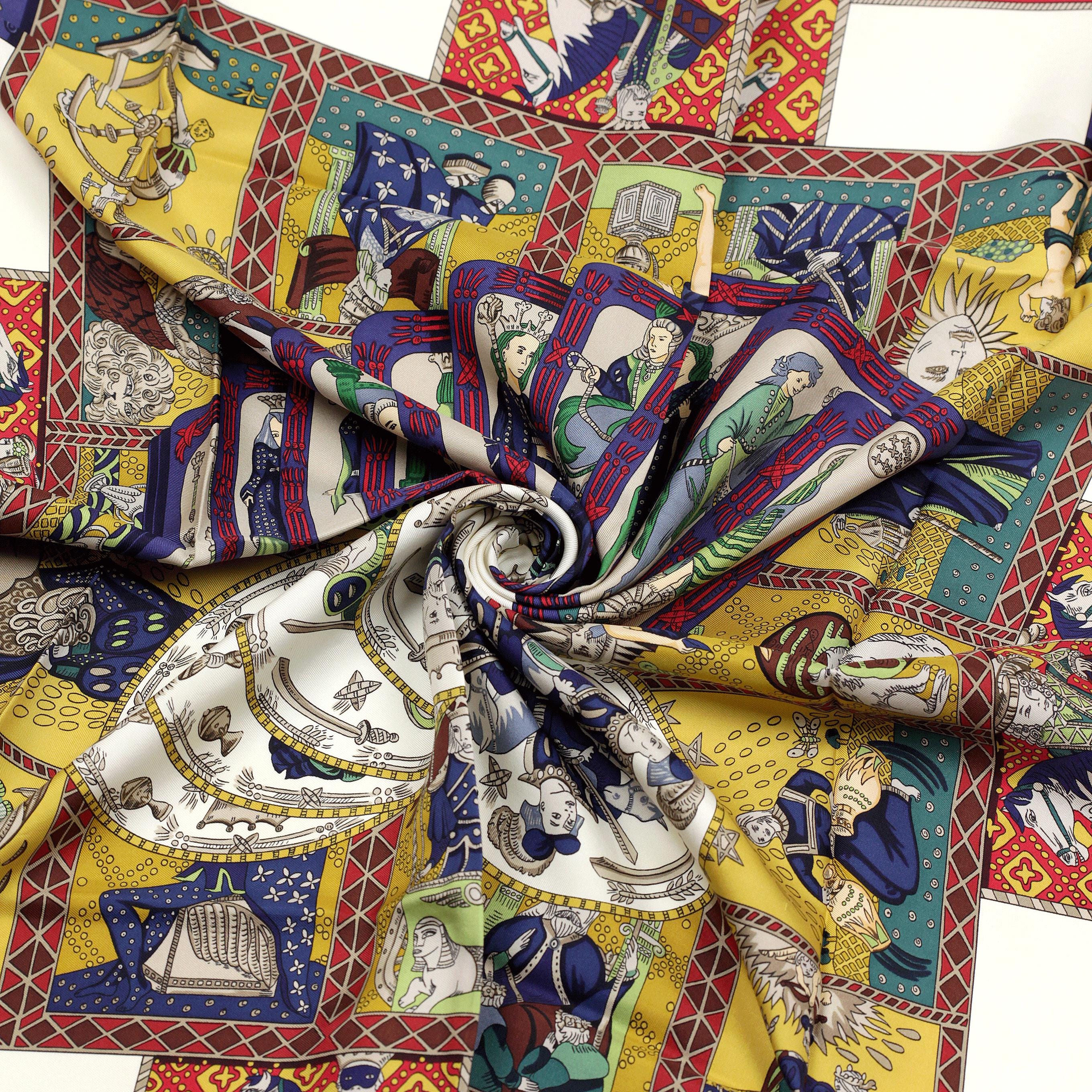 Hermes Scarf "Le Tarot" by Annie Faivre 90cm Silk | Carre Foulard