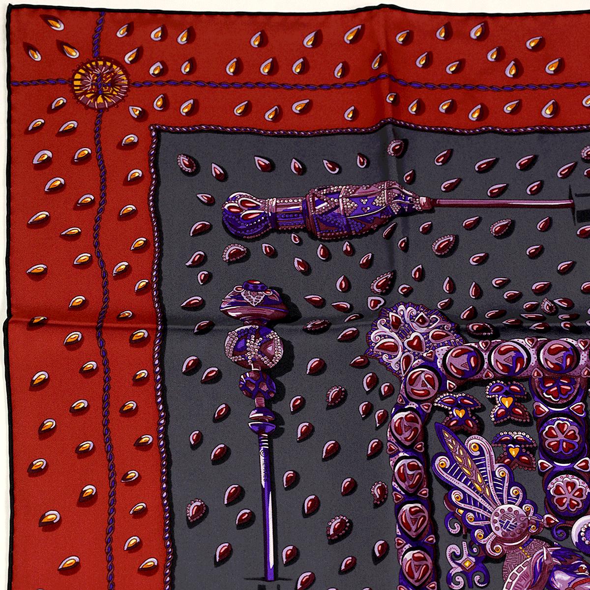 Hermes Scarf "Tresors Retrouves" by Annie Faivre 90cm Silk | Carre Foulard