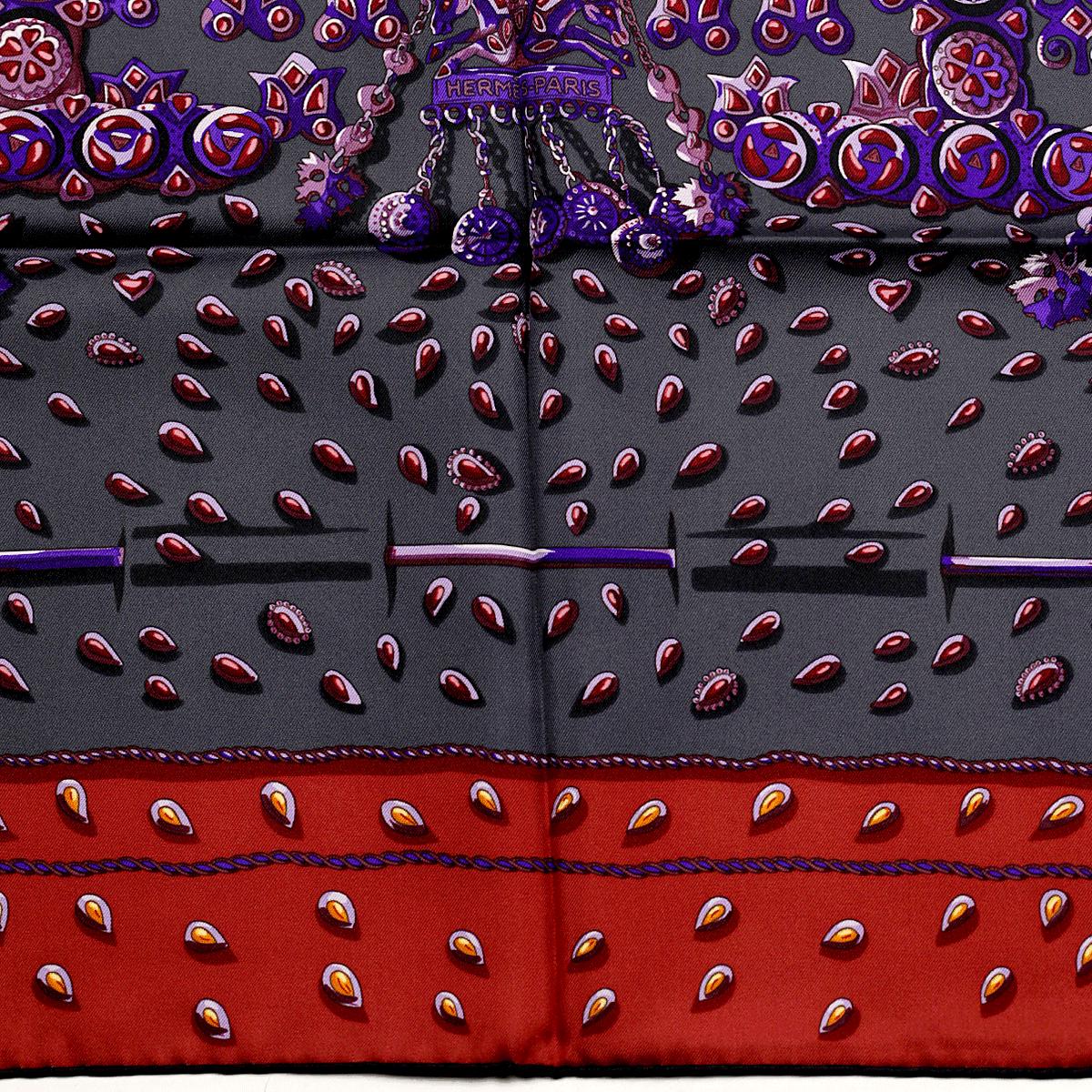 Hermes Scarf "Tresors Retrouves" by Annie Faivre 90cm Silk | Carre Foulard