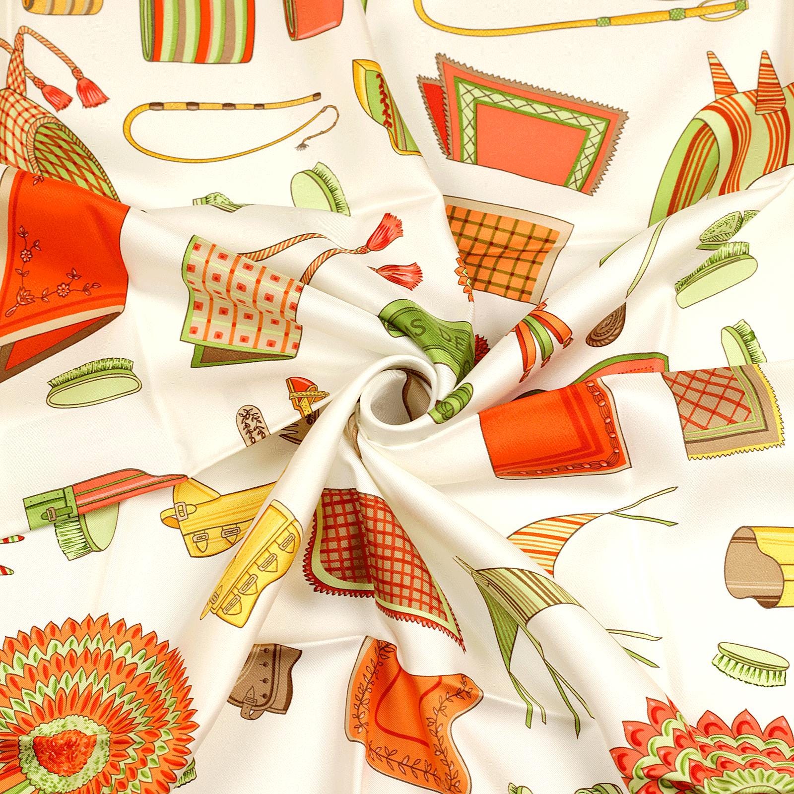 Hermes Scarf "Albums de Colportage" by Isabelle Barthel 90cm Silk | Carre Foulard