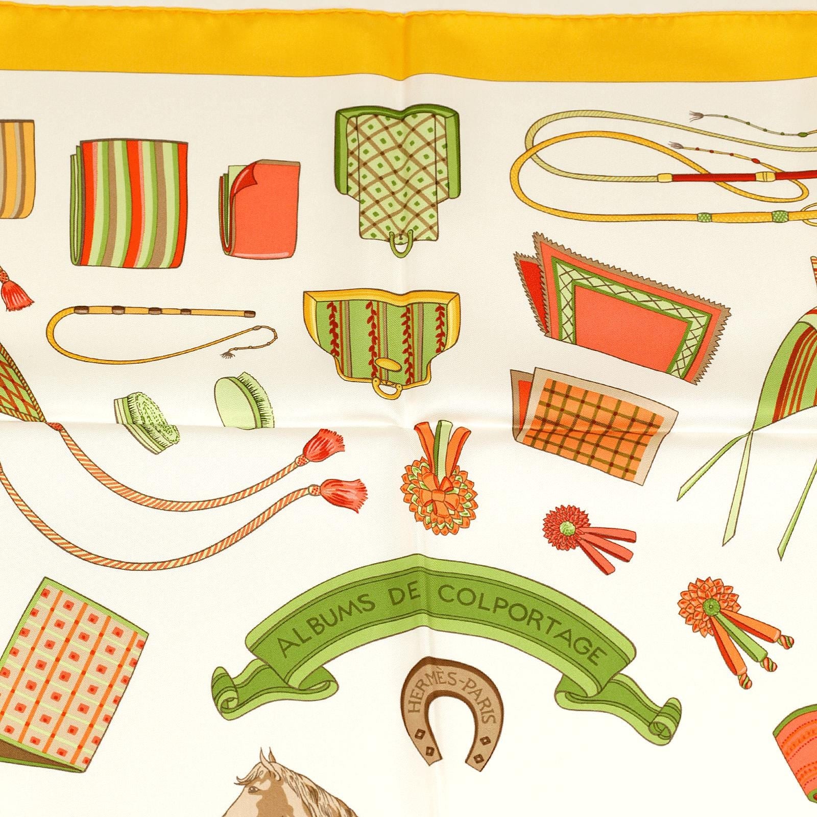 Hermes Scarf "Albums de Colportage" by Isabelle Barthel 90cm Silk | Carre Foulard