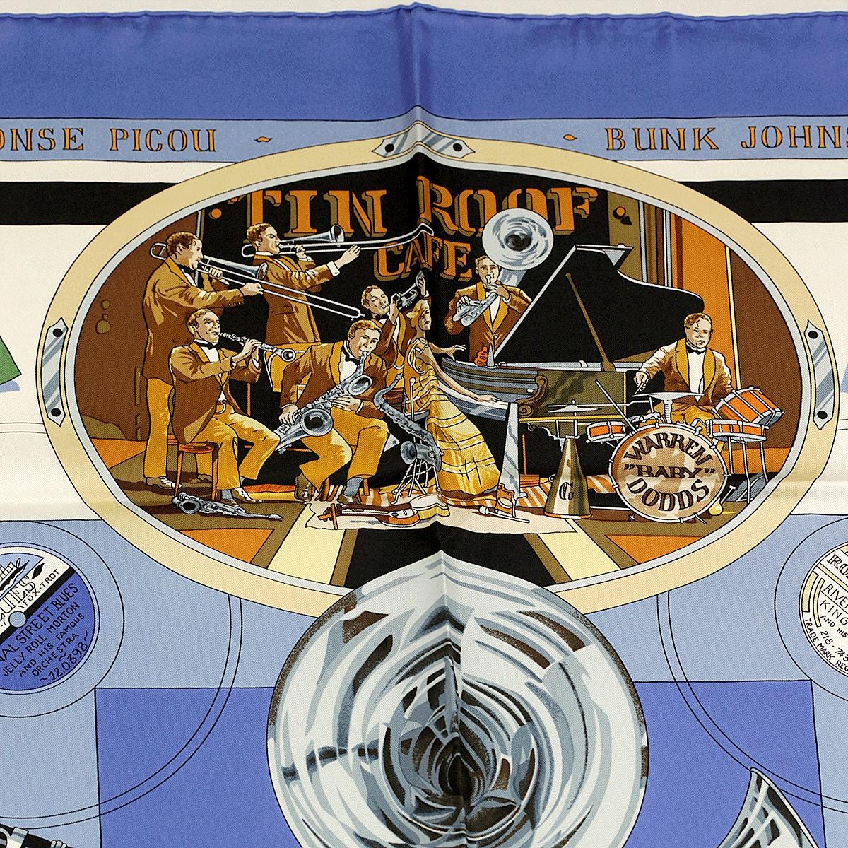 Hermes Scarf "New Orleans Creole Jazz" by Loic Dubigeon 90cm Silk | Carre