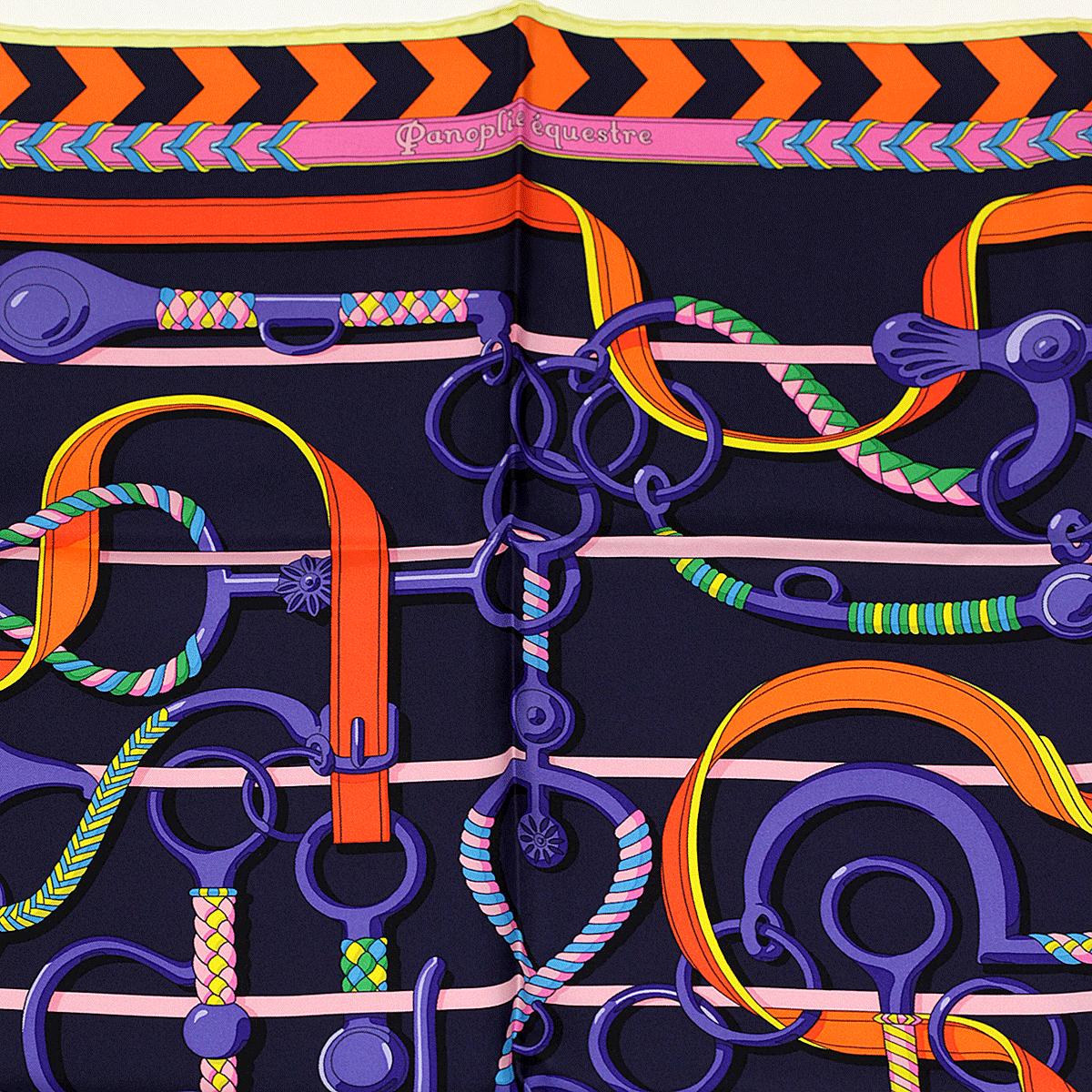 Hermes Scarf "Panoplie Equestre" by Virginie Jamin 90cm Silk | Foulard Carre