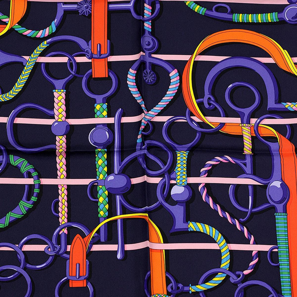 HERMES エルメス カレジェアン140 Panopile Equestre NEW HERMES MARINE PANOPLIE EQUESTRE CASHMERE 140 GM 55