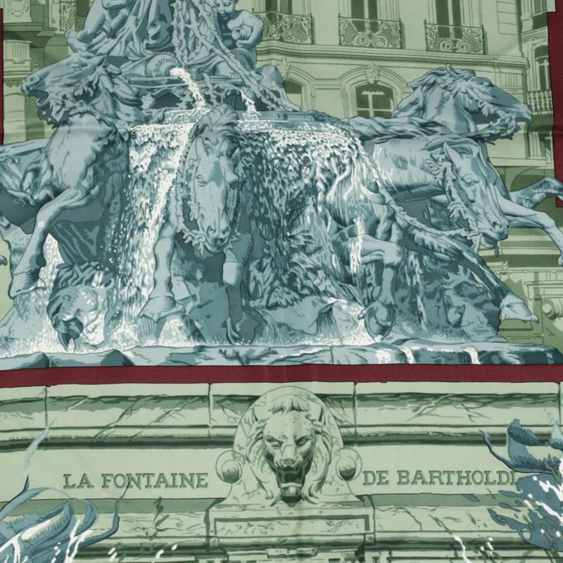 Hermes Scarf "La Fontaine de Bartholdi" by Vladimir Rybaltchenko 90cm Silk | Carre Foulard