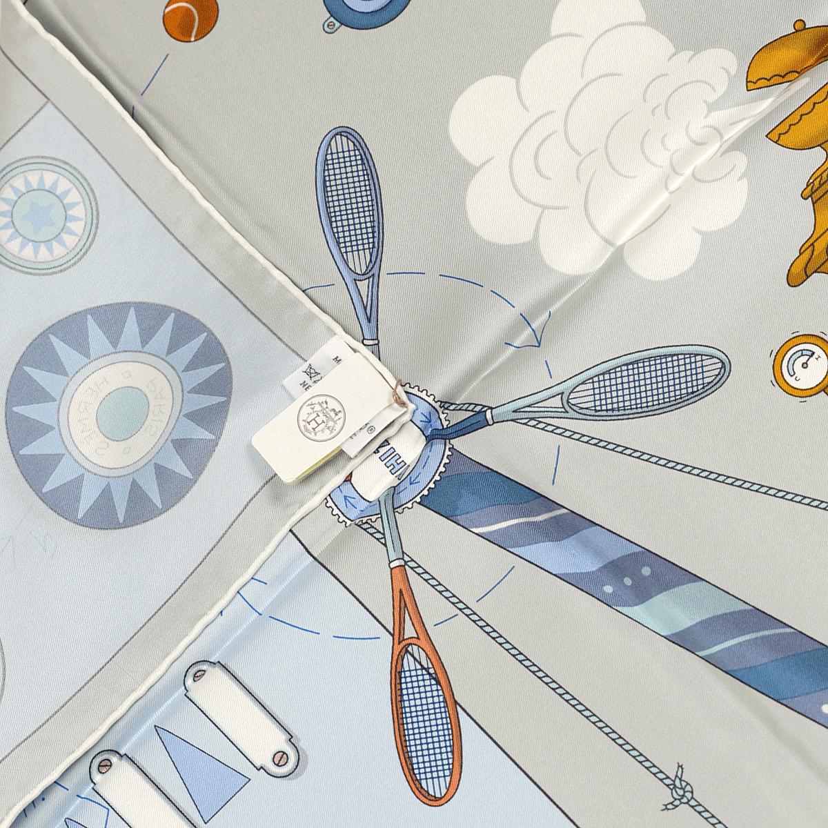 Hermes Scarf "Tea for Two" by Jonathon Burton 90cm Silk | Carre Foulard