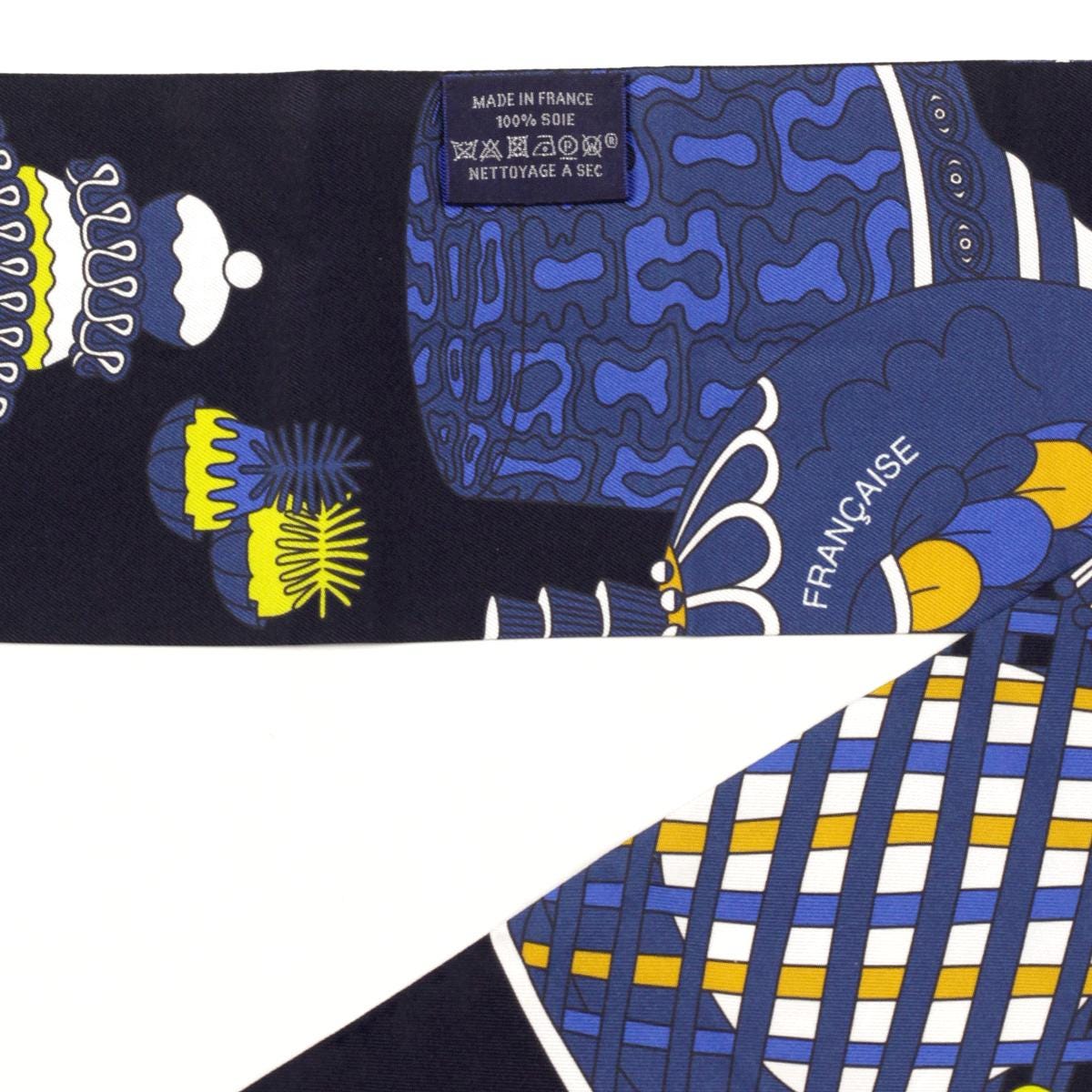 Hermes Scarf Maxi Twilly Slim "La Patisserie Francaise" by Pierre Marie Silk 10cm x 180cm | Carre Foulard