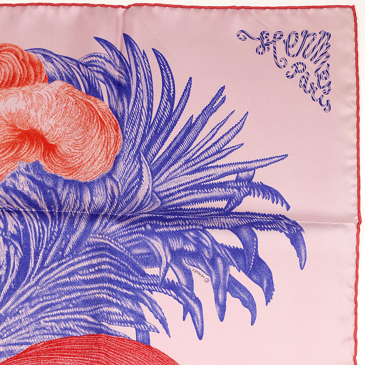 Hermes Scarf "Plumets et Panaches" by Florence Manlik 90cm Silk | Carre Foulard