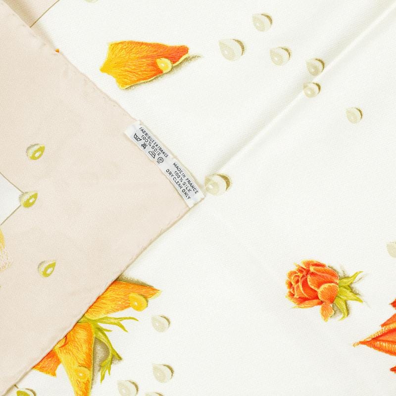 Hermes Scarf "La Rosee" by Anne Gavarni 90cm Silk | Carre Foulard