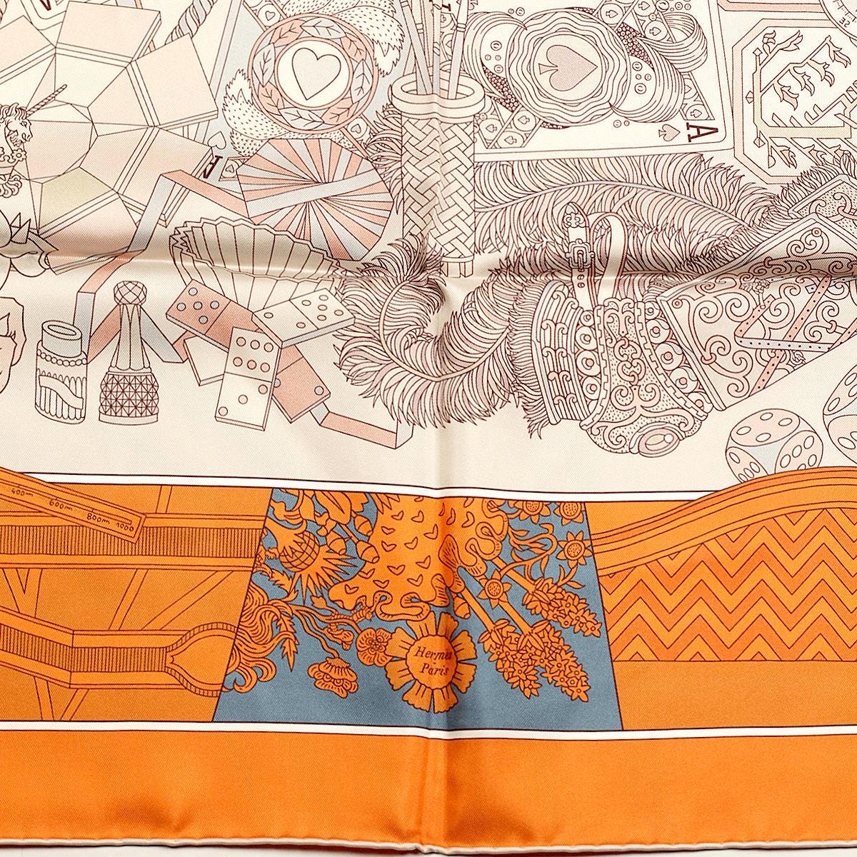 Hermes Scarf "De l'Ombrelle aux Duel" by Pierre Marie 90cm Silk Double Face Carre