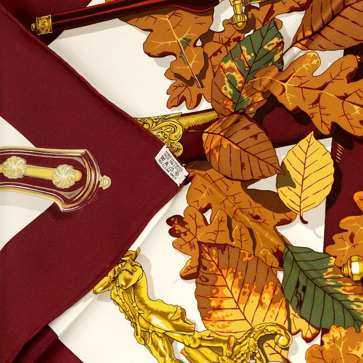 Hermes Scarf "Au Plus Dru" by Vladimir Rybaltchenko Vintage 90cm Silk