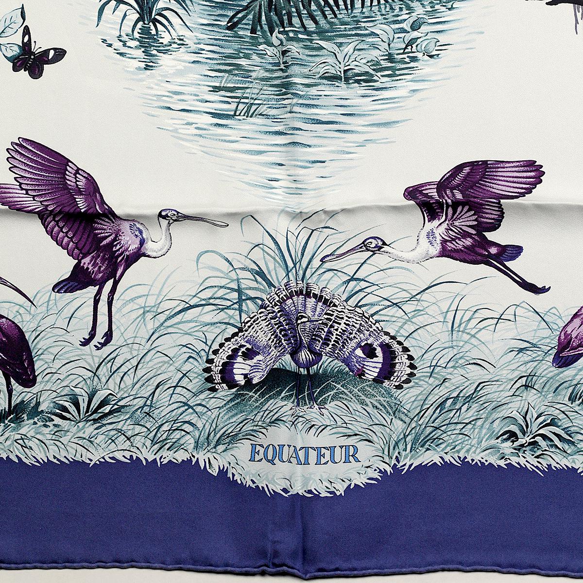 Hermes Scarf "Equateur" by Robert Dallet 90cm Silk | Wash Carre