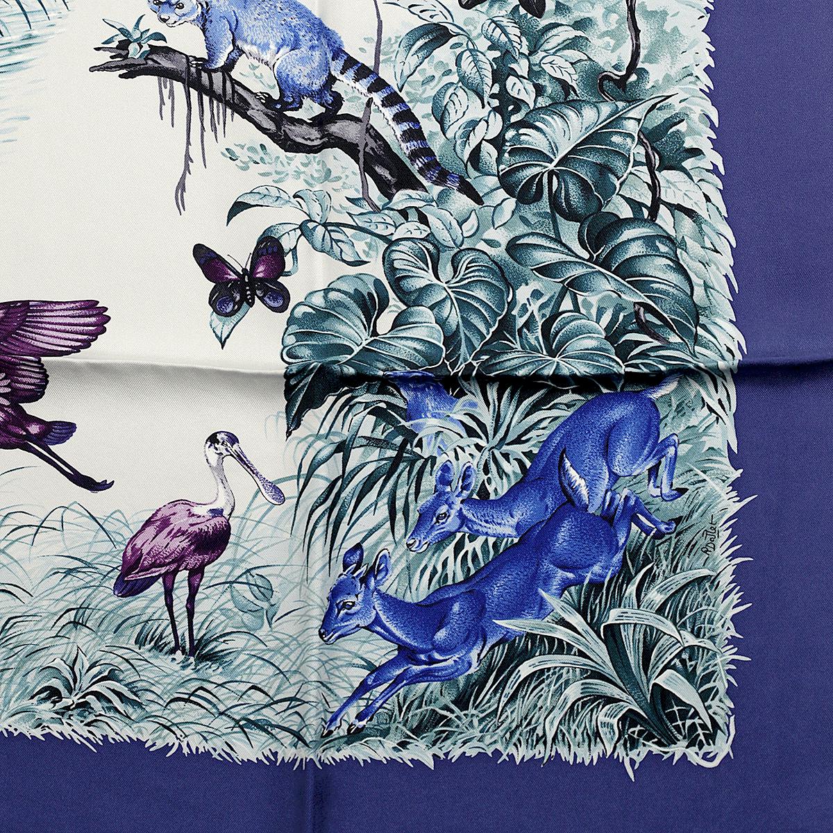 Hermes Scarf "Equateur" by Robert Dallet 90cm Silk | Wash Carre