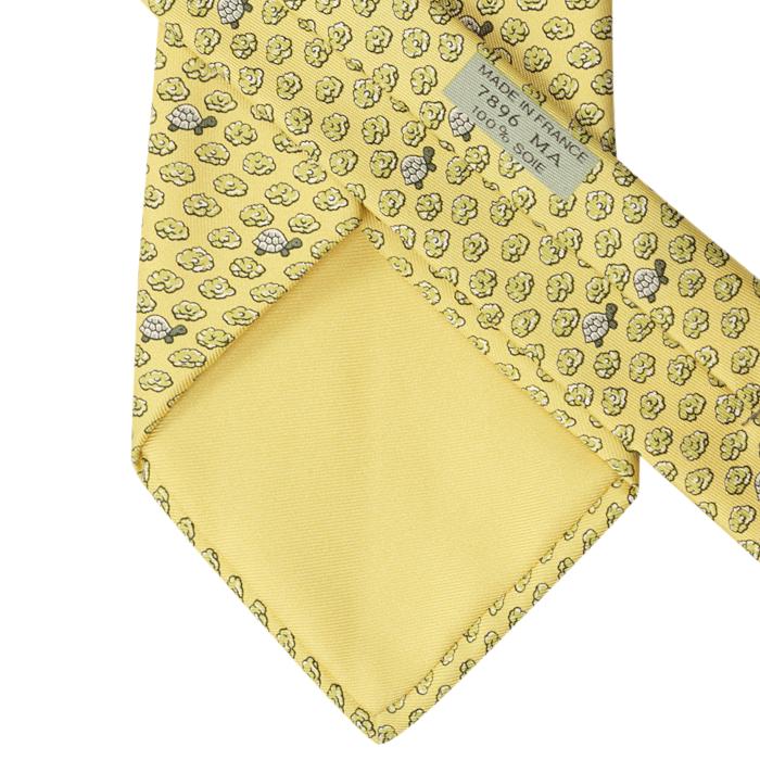 Hermes Men's Silk Tie Whimsical Turtles Pattern 7896 | Necktie Cravate