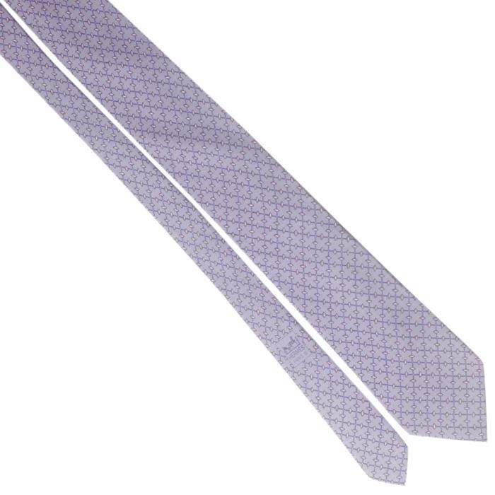 Hermes Men's Silk Tie Geometric Pattern 5060 | Necktie Cravate