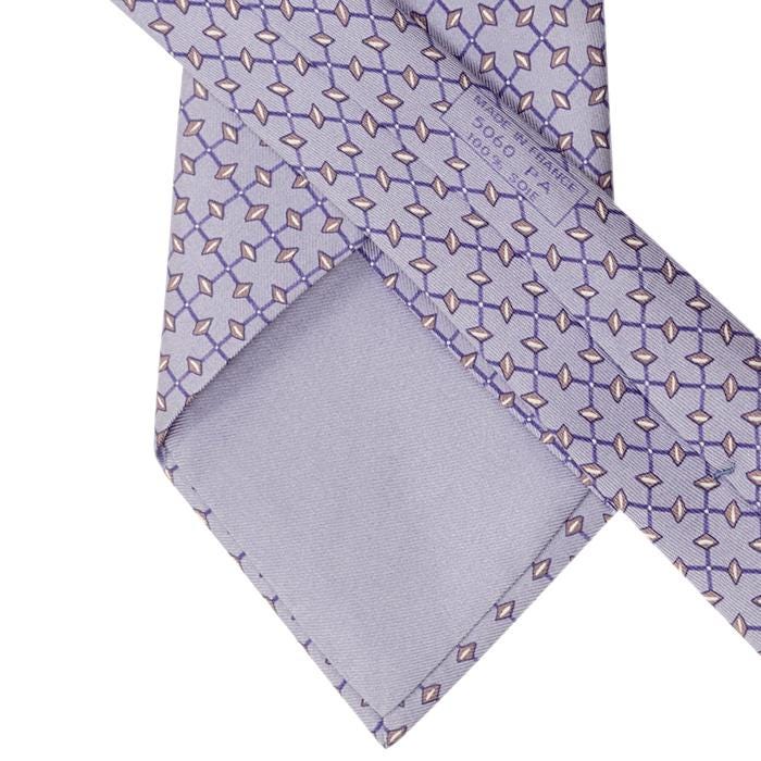 Hermes Men's Silk Tie Geometric Pattern 5060 | Necktie Cravate