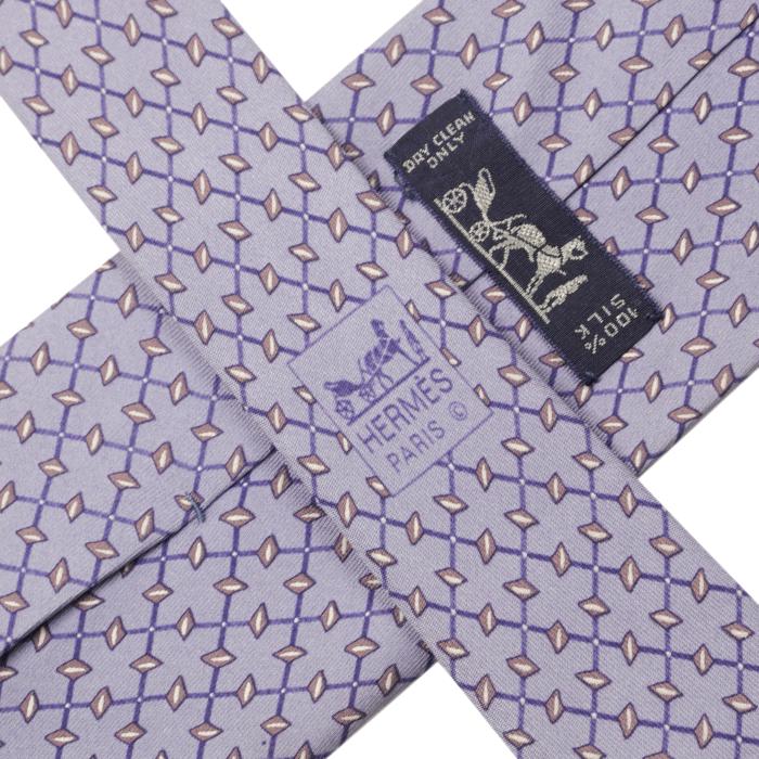 Hermes Men's Silk Tie Geometric Pattern 5060 | Necktie Cravate