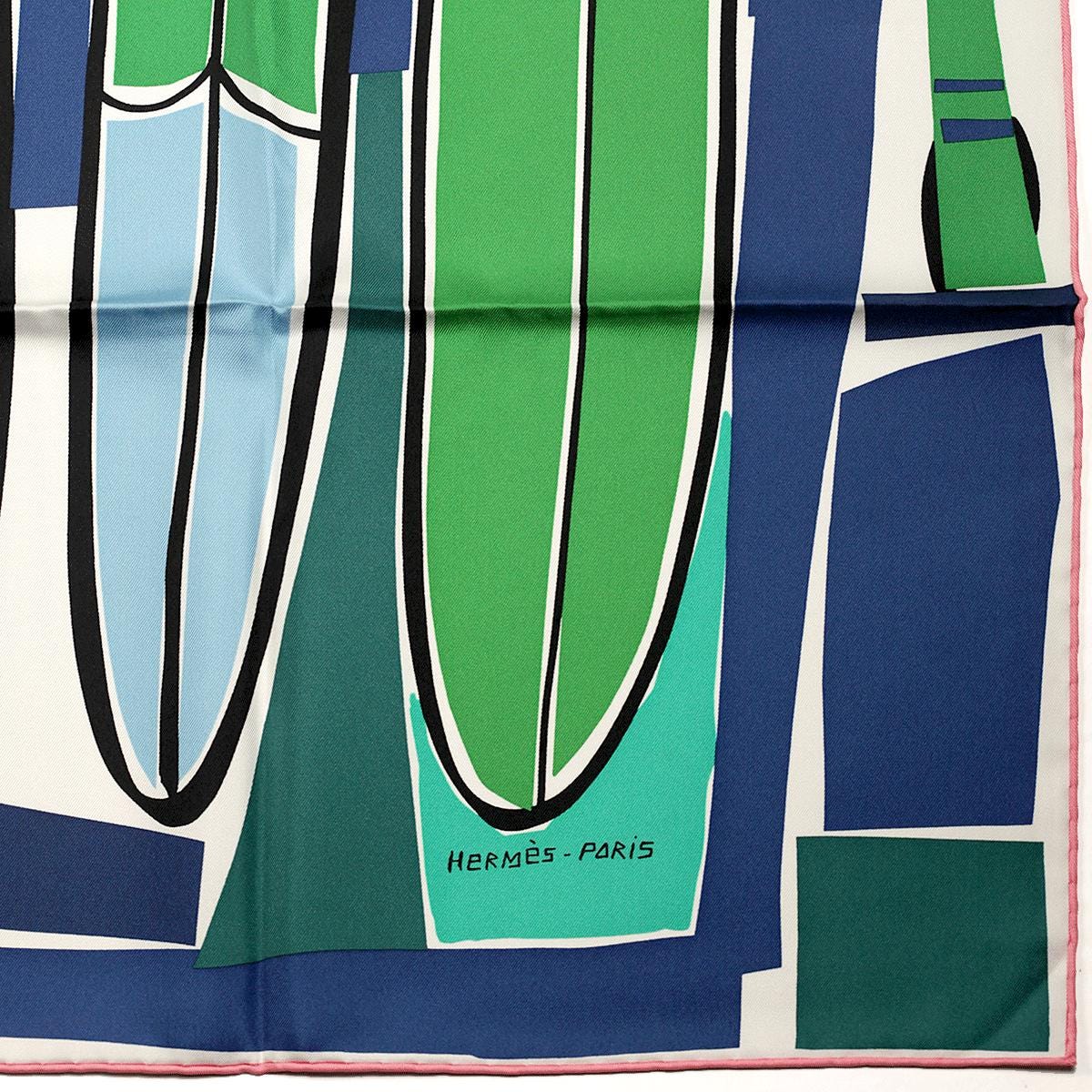 Hermes Scarf "Sea, Surf and Fun" by Felipe Jardim 90cm Silk | Carre Foulard